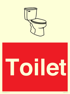 Toilet Sign Dementia Friendly Red